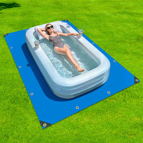 MUDEREK protection tarp underlay for rectangular lounger keeps ground clean and dry.