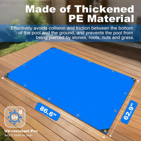 MUDEREK protection tarp round underpad protects circular loungers and resists wear.