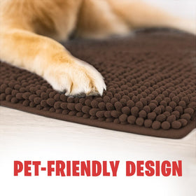MudGuard Mat with anti-slip backing ensures stable placement on various floors.