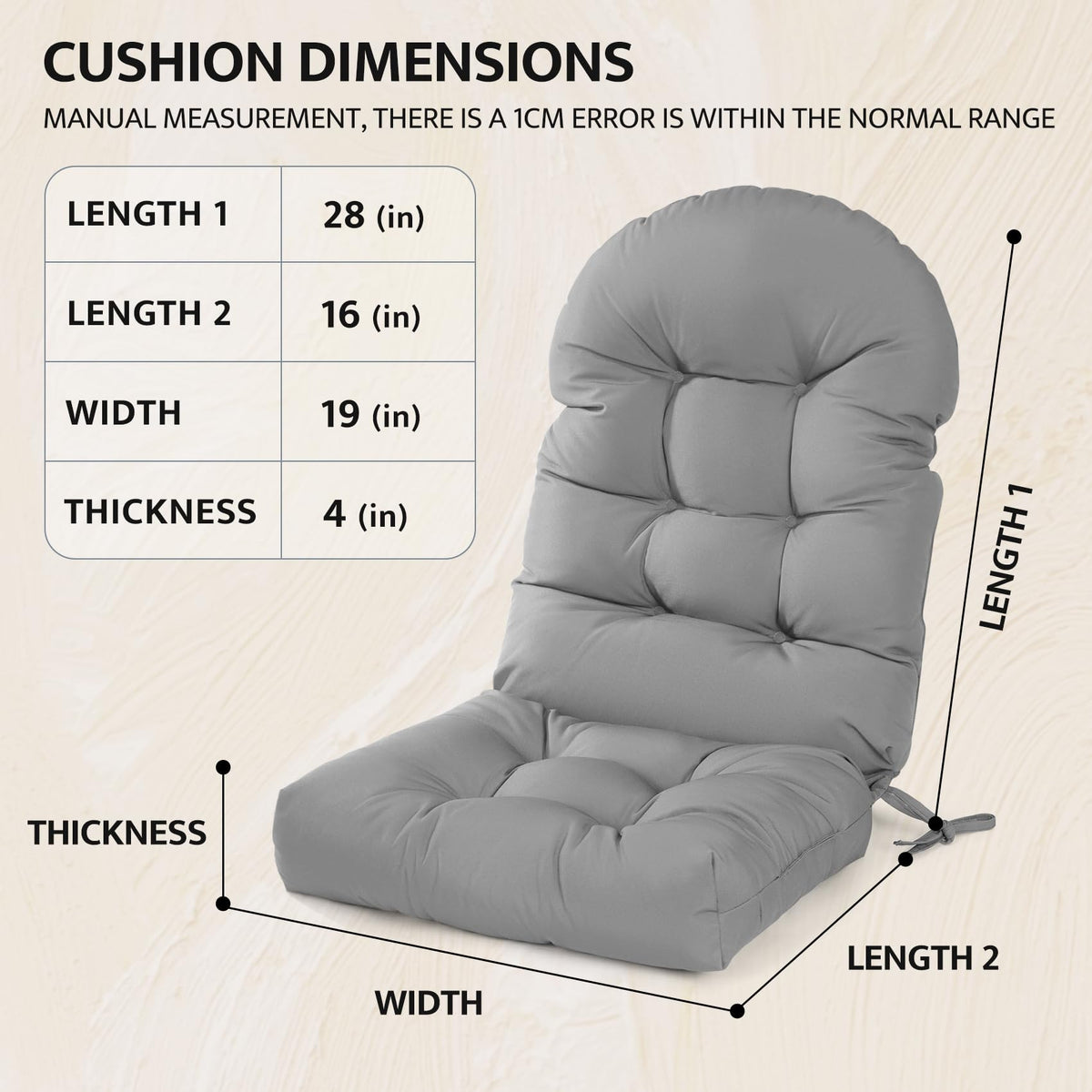 Mudilun cushion high-resilience fill provides gentle support for longer sits.