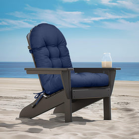 Mudilun outdoor Adirondack chair cushion seat: comfortable base for coffee breaks.