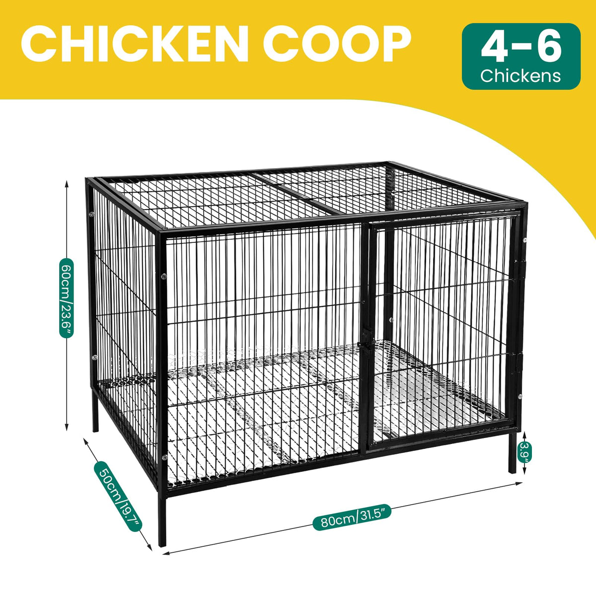 MUDUOBAN coop side door access facilitates quick checks