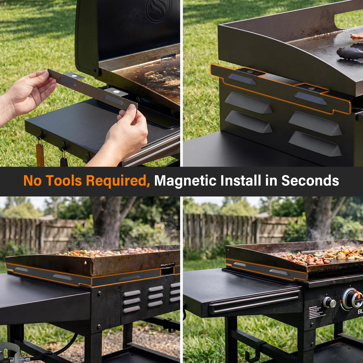 Mudvime guards compatible with various 22-inch Blackstone models for easy upgrade.