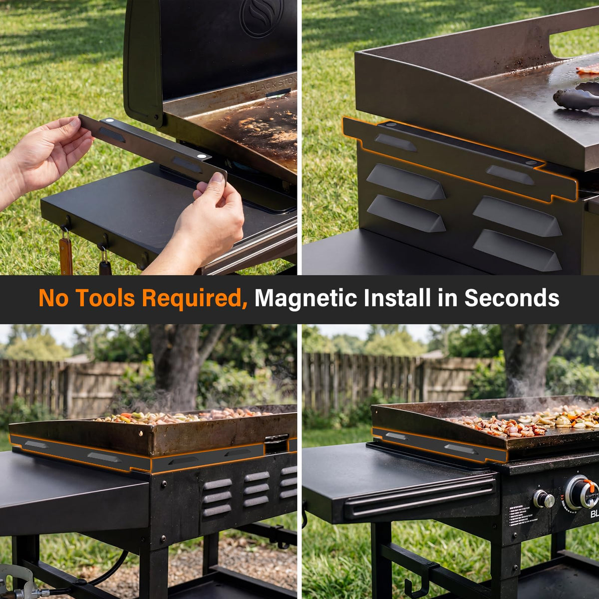 Mudvime wind guards fit multiple Blackstone 28 inch models for versatility