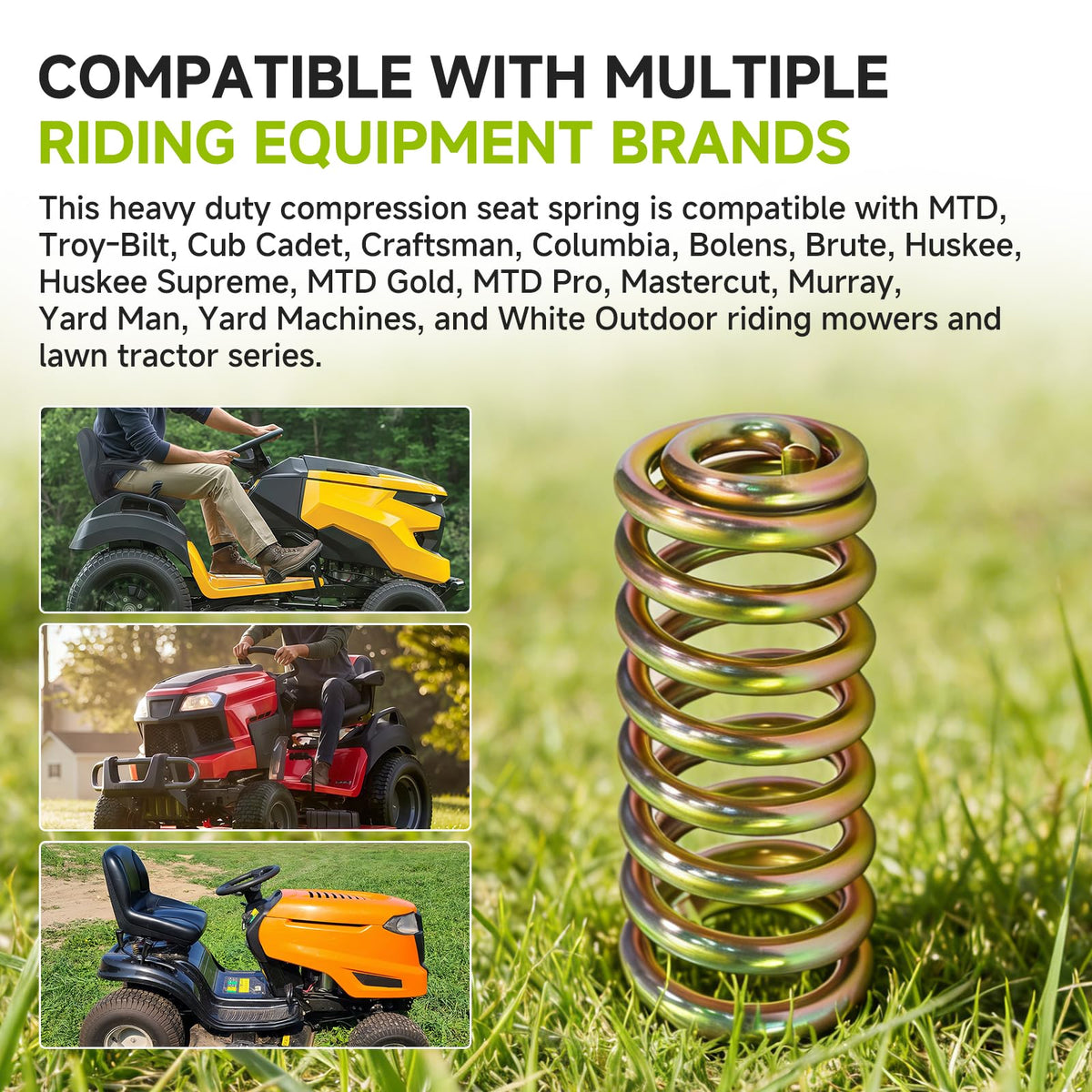 MUGLFPT seat-spring steel construction for durable replacement