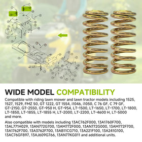 MUGLFPT seat-spring yellow zinc finish protects against corrosion