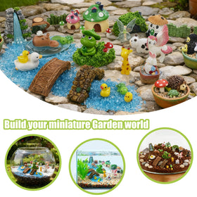 MUJERWQ animal figurines bring lifelike character to dollhouses.