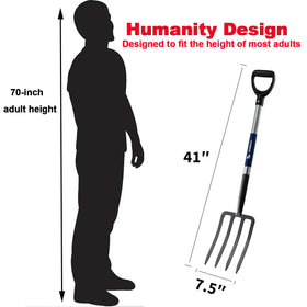 Mujocooker tempered steel tines deliver durable digging in tough soil.
