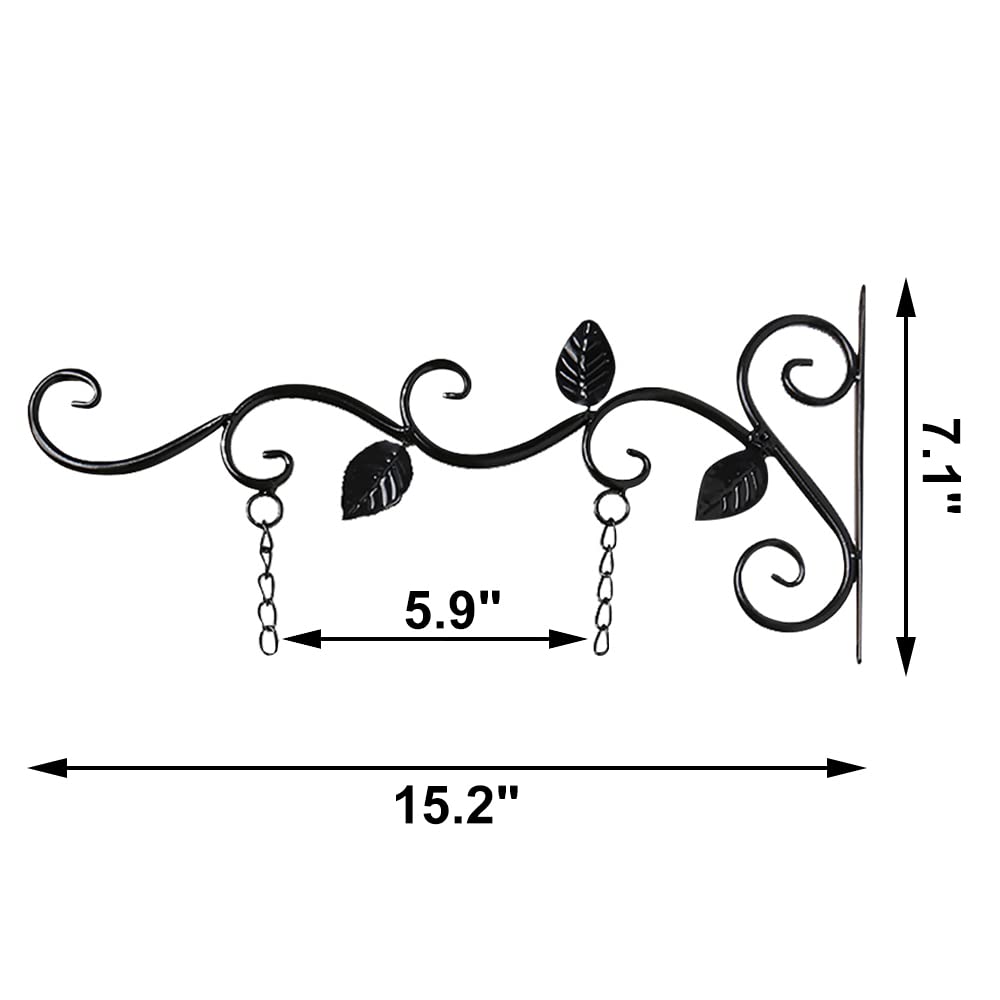 Muka decorative metal bracket for signs, perfect for garden or storefront display.