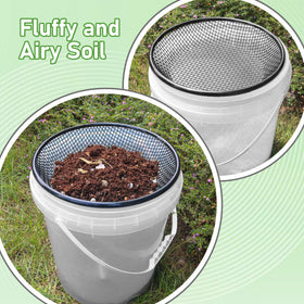 Mulctun dirt sifter featuring a durable black finish.