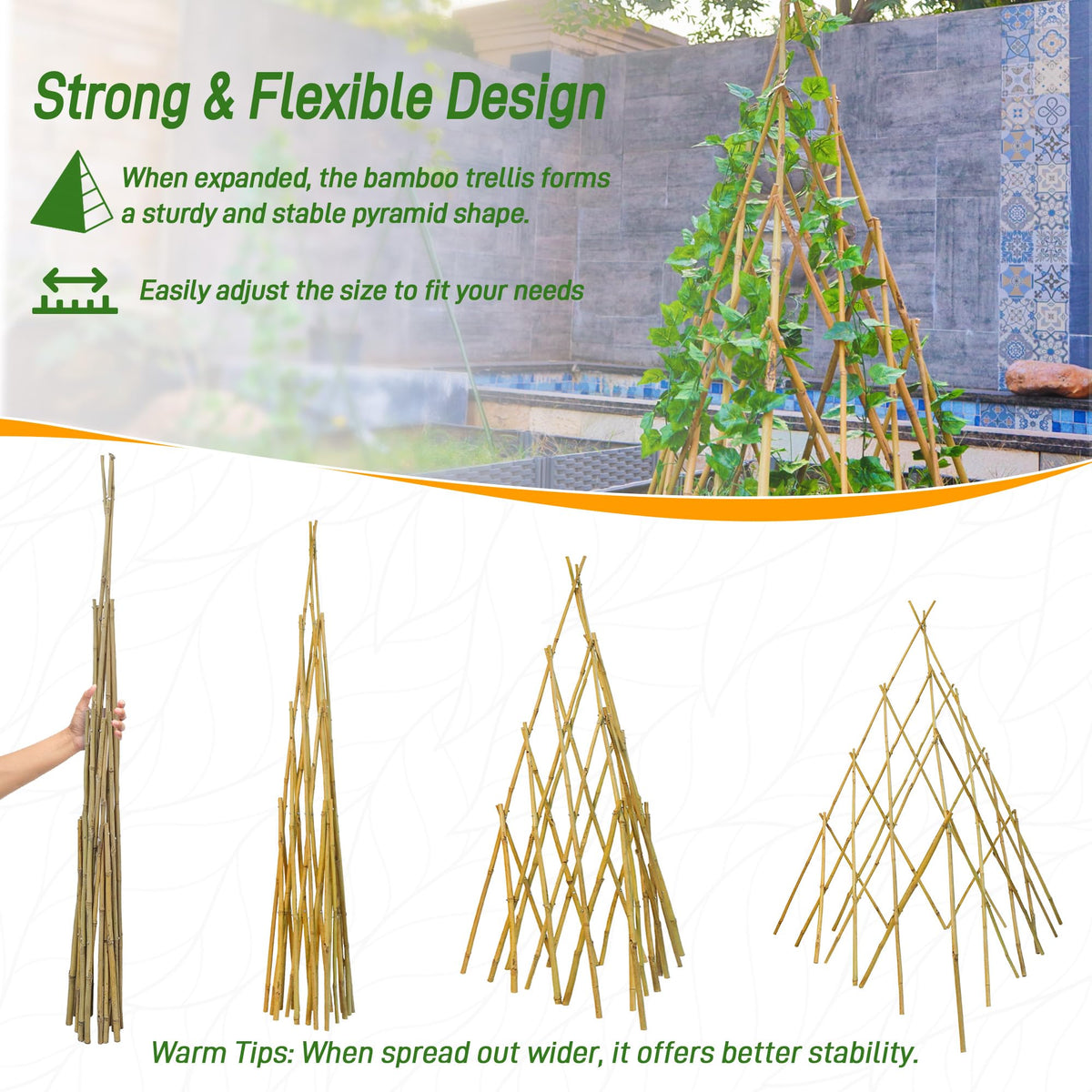 Mulctun foldable garden trellis suits roses and cucumbers in patios.