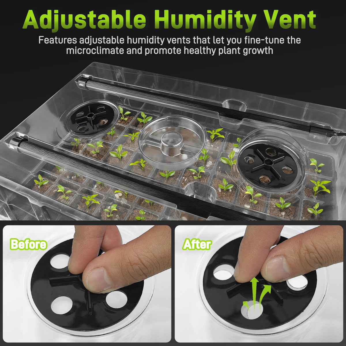 Mulctun full-spectrum grow light delivers balanced illumination for healthy seedlings.