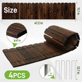 Mulctun Garden Border four-pack with nails for quick, easy installation.