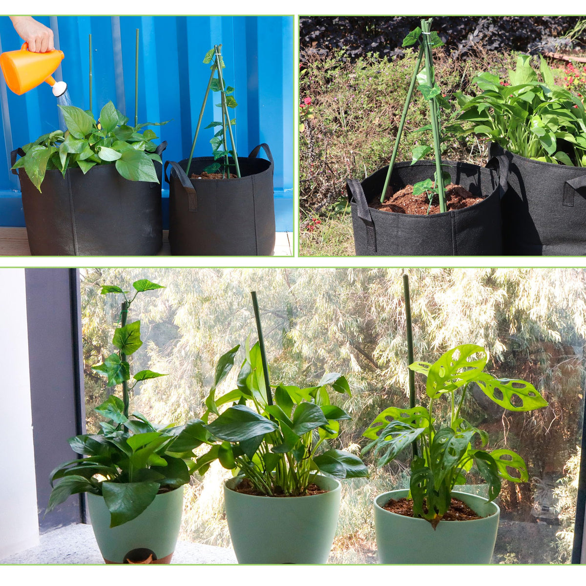 Mulctun natural-looking finish blends with plants