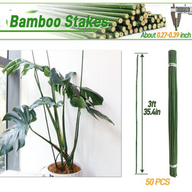 Mulctun weather-resistant bamboo stakes for outdoor use
