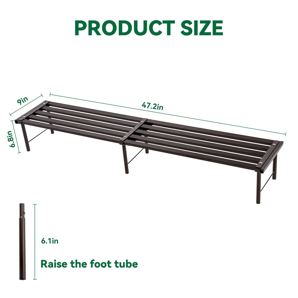 Close-up of MultirackX rust-proof coating on metal plant stand.