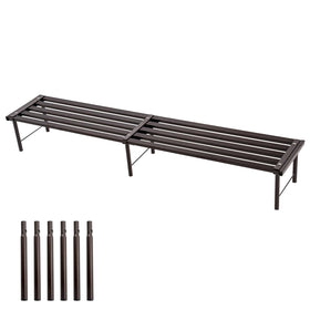 MultirackX ebony 47.2 inch metal plant stand front view for vertical display.