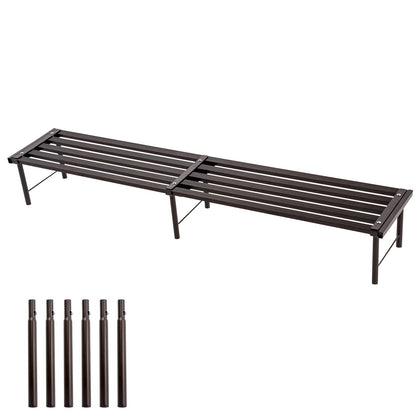 MultirackX ebony 47.2 inch metal plant stand front view for vertical display.