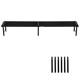 MultirackX metal plant stand front view shows rust-proof aluminum for outdoor durability