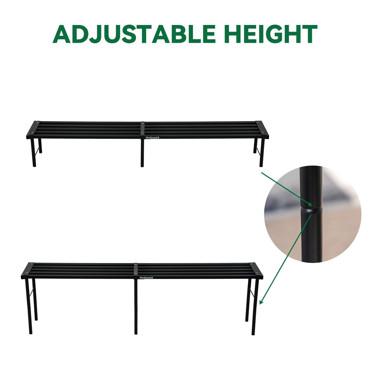 MultirackX heavy-pot-capacity design supports large planters securely