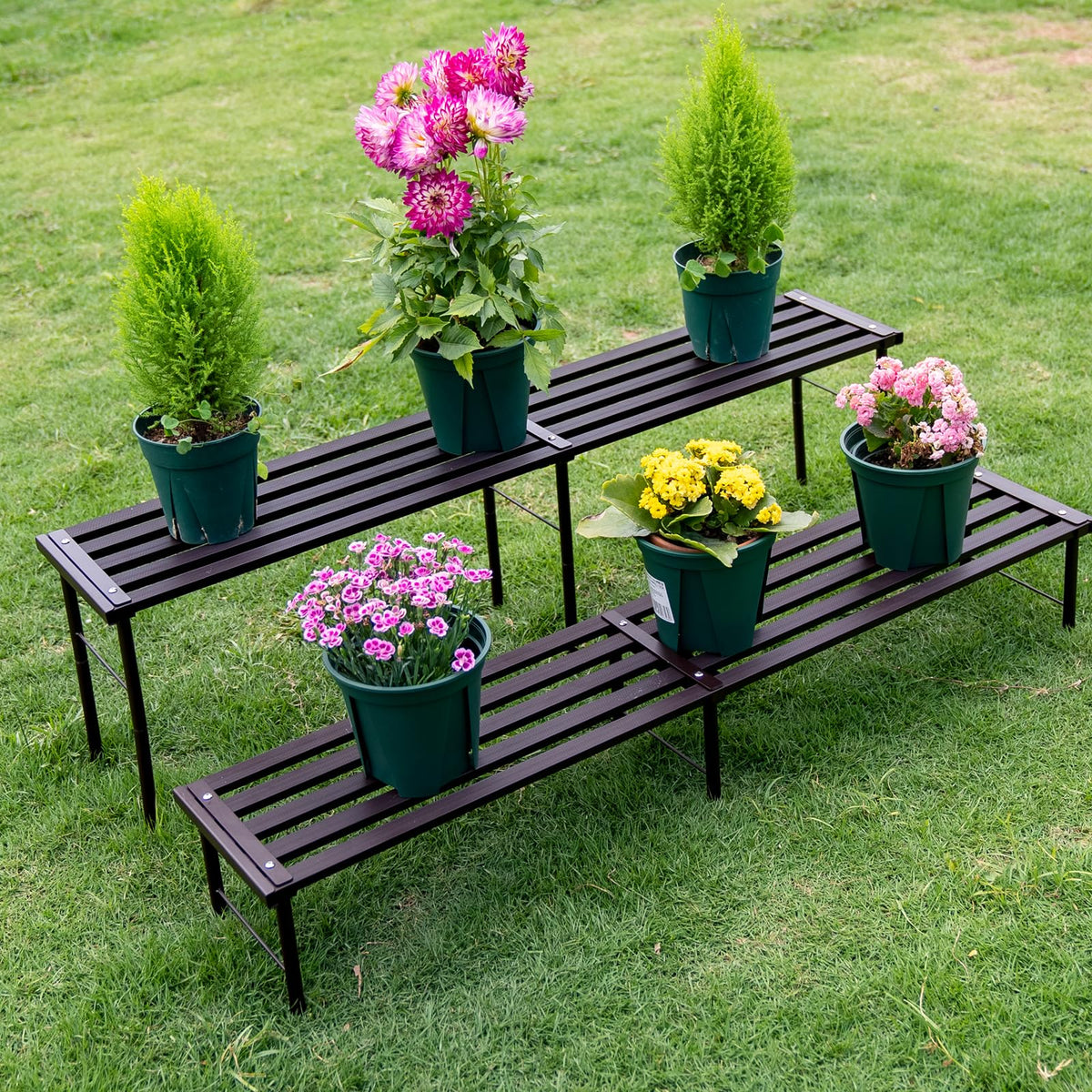 Versatile MultirackX plant stand for indoors or outdoors.