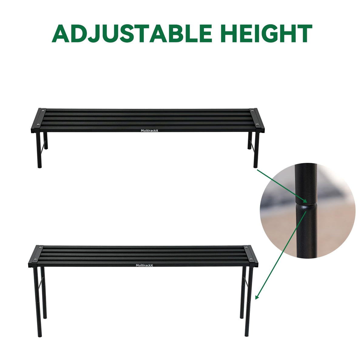 MultirackX display shelf minimalist design highlights durable, modern look.