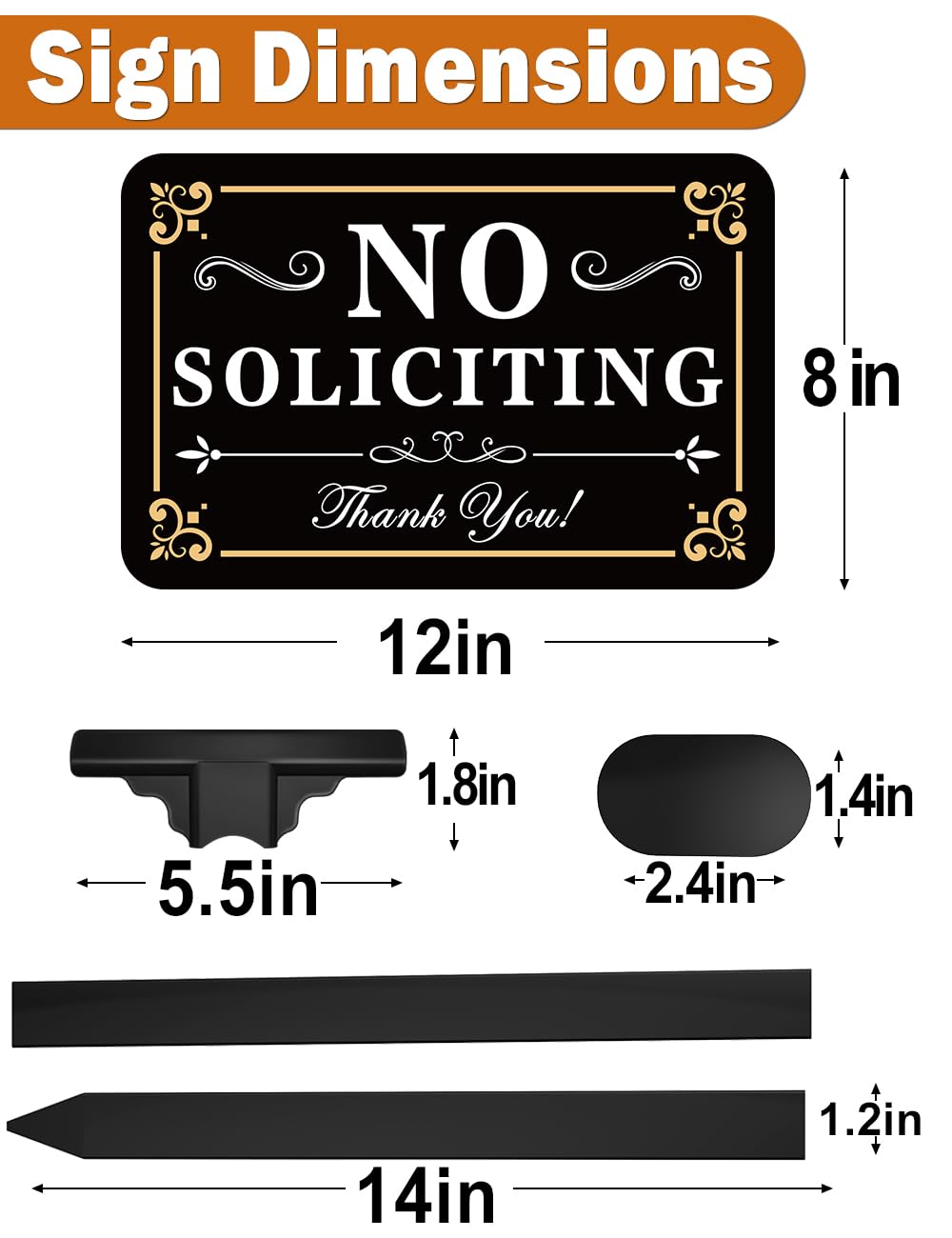 Multiwins durable rectangular yard sign adds curb appeal while signaling no soliciting.