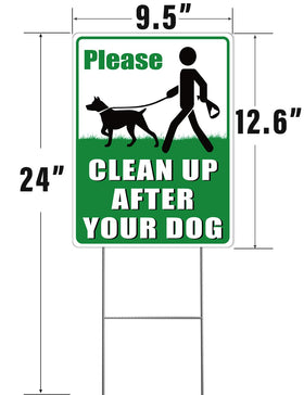 Multiwins no-pooping sign is double-sided and UV-coated for outdoor use.