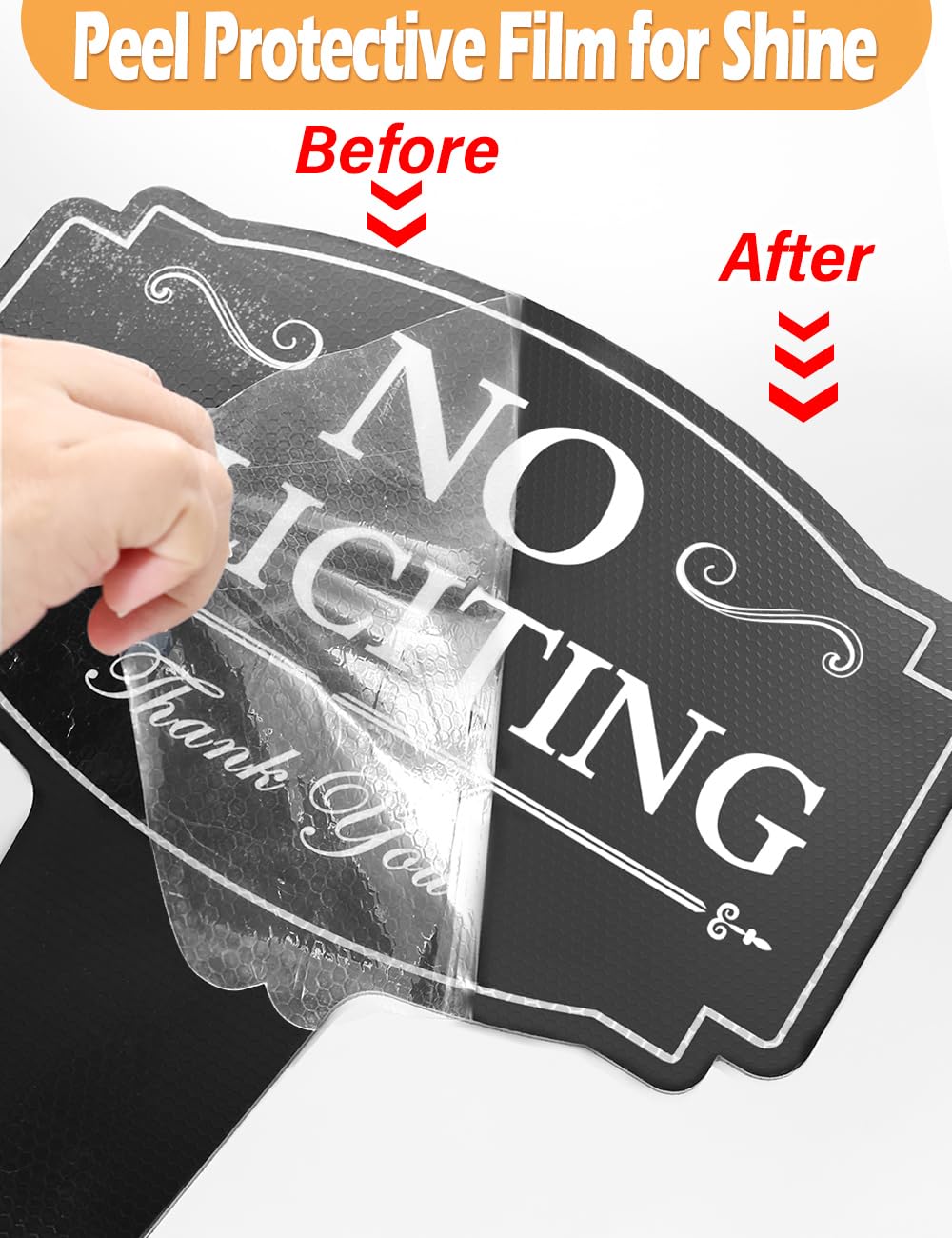 Multiwins No Soliciting Sign features a striking black and white design.