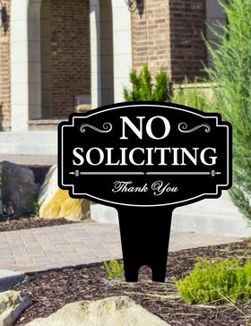 Multiwins No Soliciting Sign provides high-contrast readability in all light.
