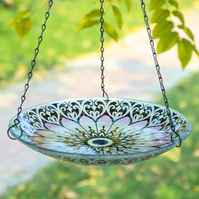 MUMTOP 12-inch bird bath blends with garden decor while inviting birds