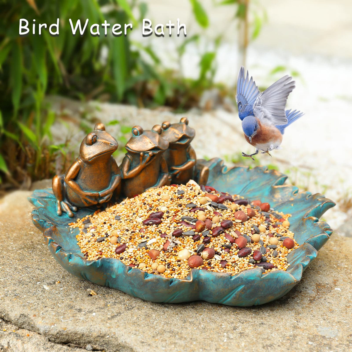 MUMTOP antique bird bath for yard and table decor adds charm