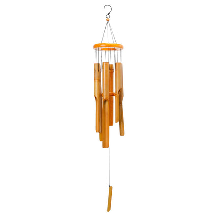 MUMTOP bamboo wind chimes 33inch outdoor for garden ambience and gentle melodies.