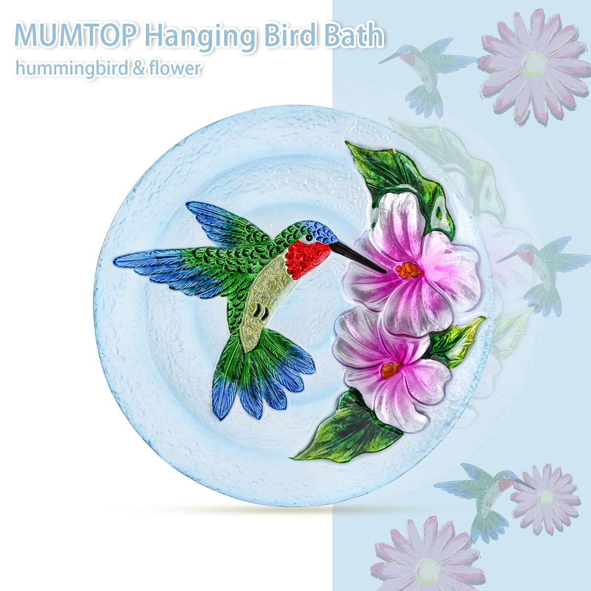 MUMTOP bright plates bird bath garden decor encourages bathing and viewing