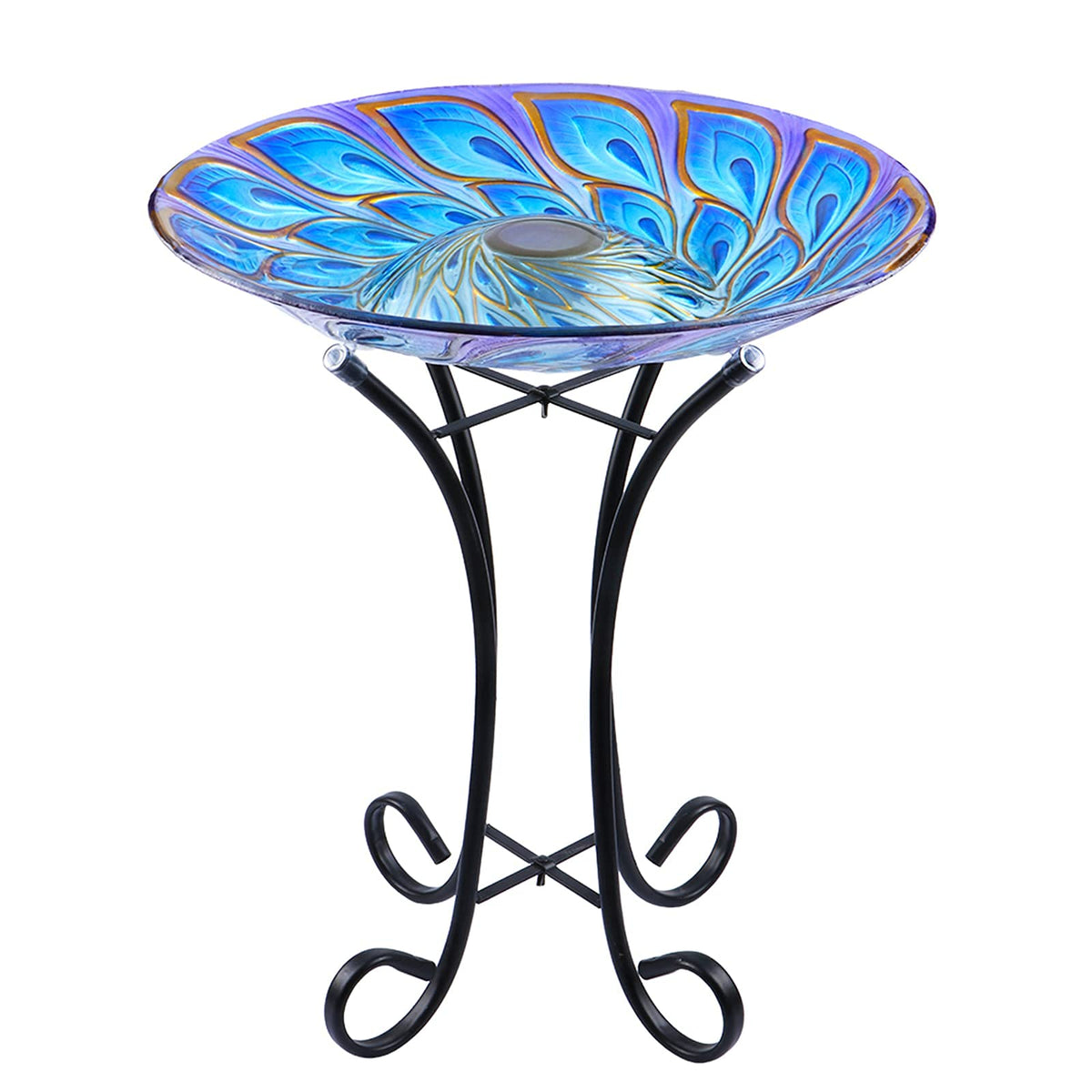 MUMTOP durable glass birdbath designed for outdoor longevity.