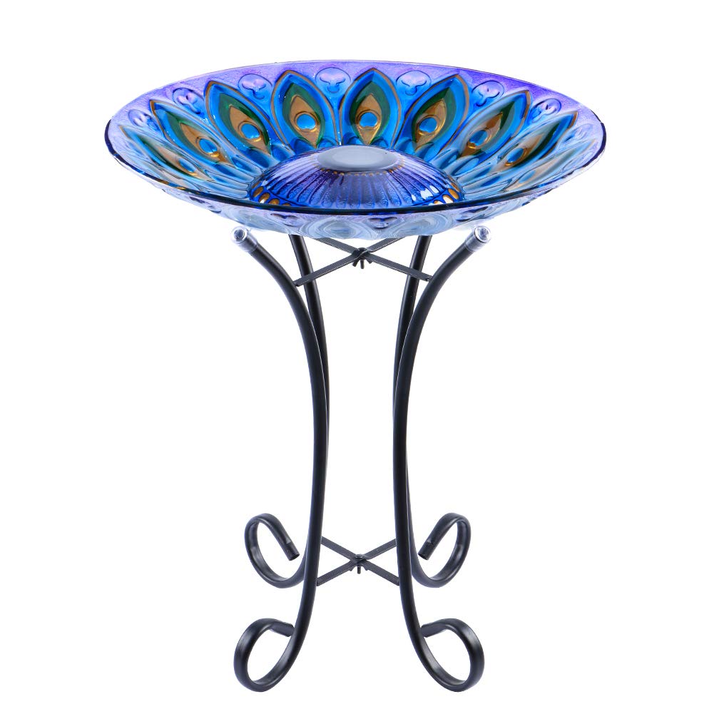MUMTOP durable glass birdbath for lasting outdoor use in any garden.