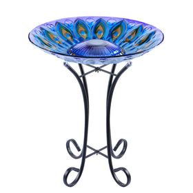 MUMTOP durable glass birdbath for lasting outdoor use in any garden.