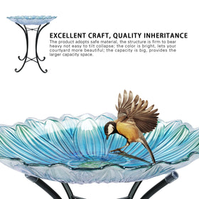 MUMTOP includes birdbath bowl and foldable stand for quick assembly