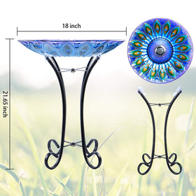 MUMTOP foldable metal stand supports the glass bowl for easy relocation.