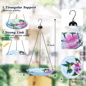 MUMTOP hummingbird feeder bowl for outdoors invites visitors to your garden