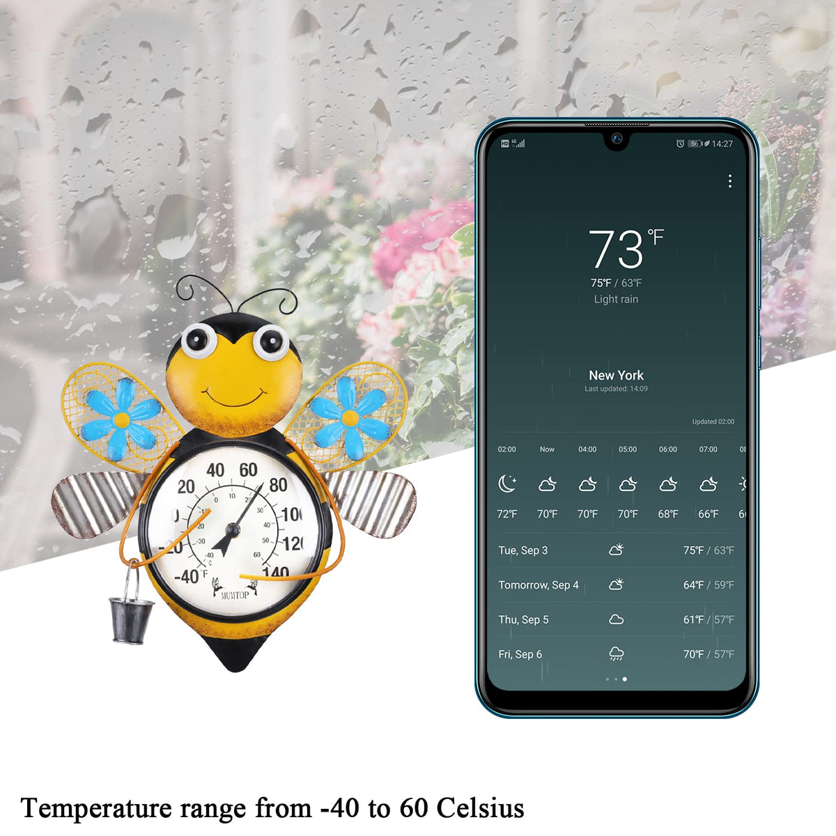 MUMTOP acrylic dial ensures clear readings even in sunlight