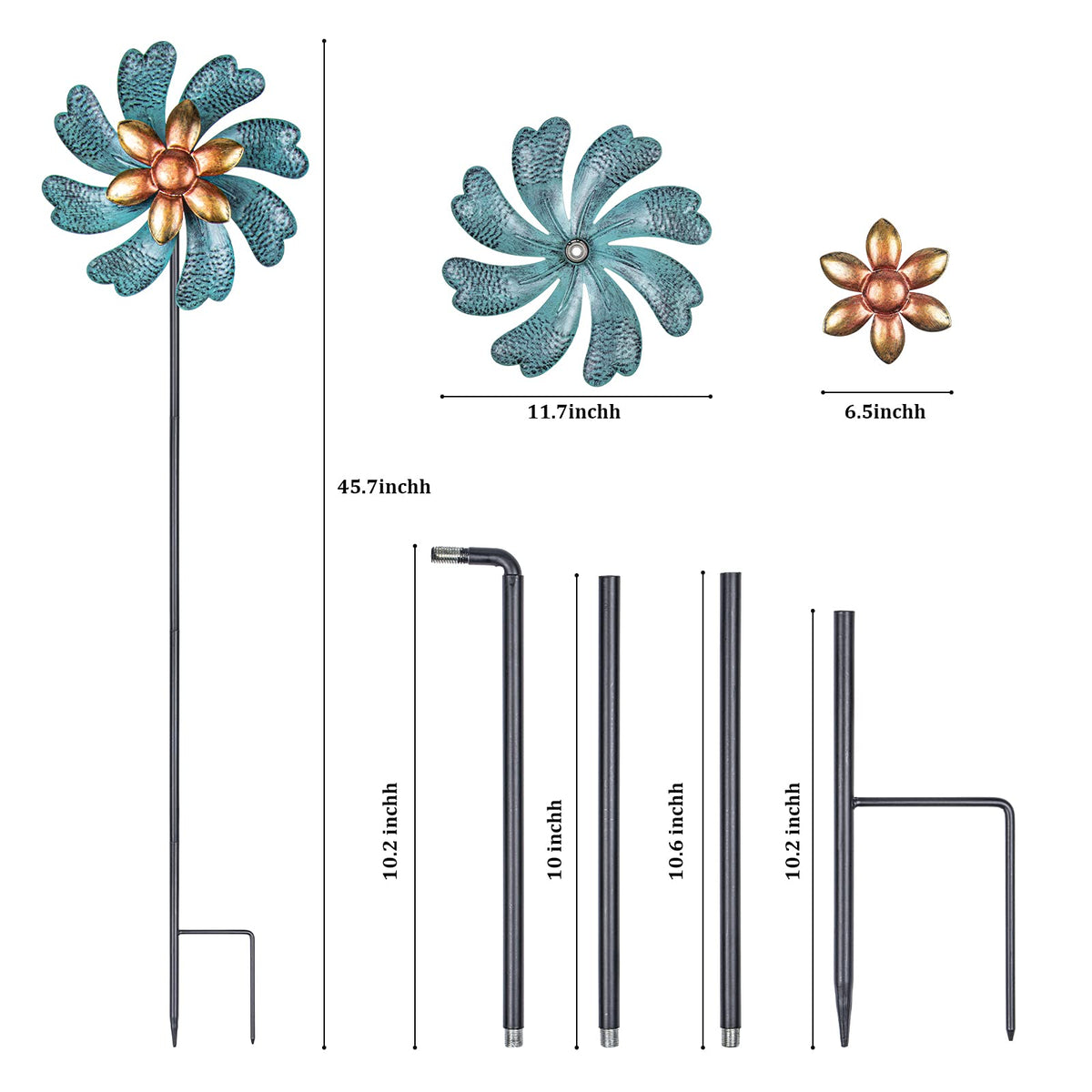 MUMTOP kinetic windmill for patio setup adds dynamic focal point