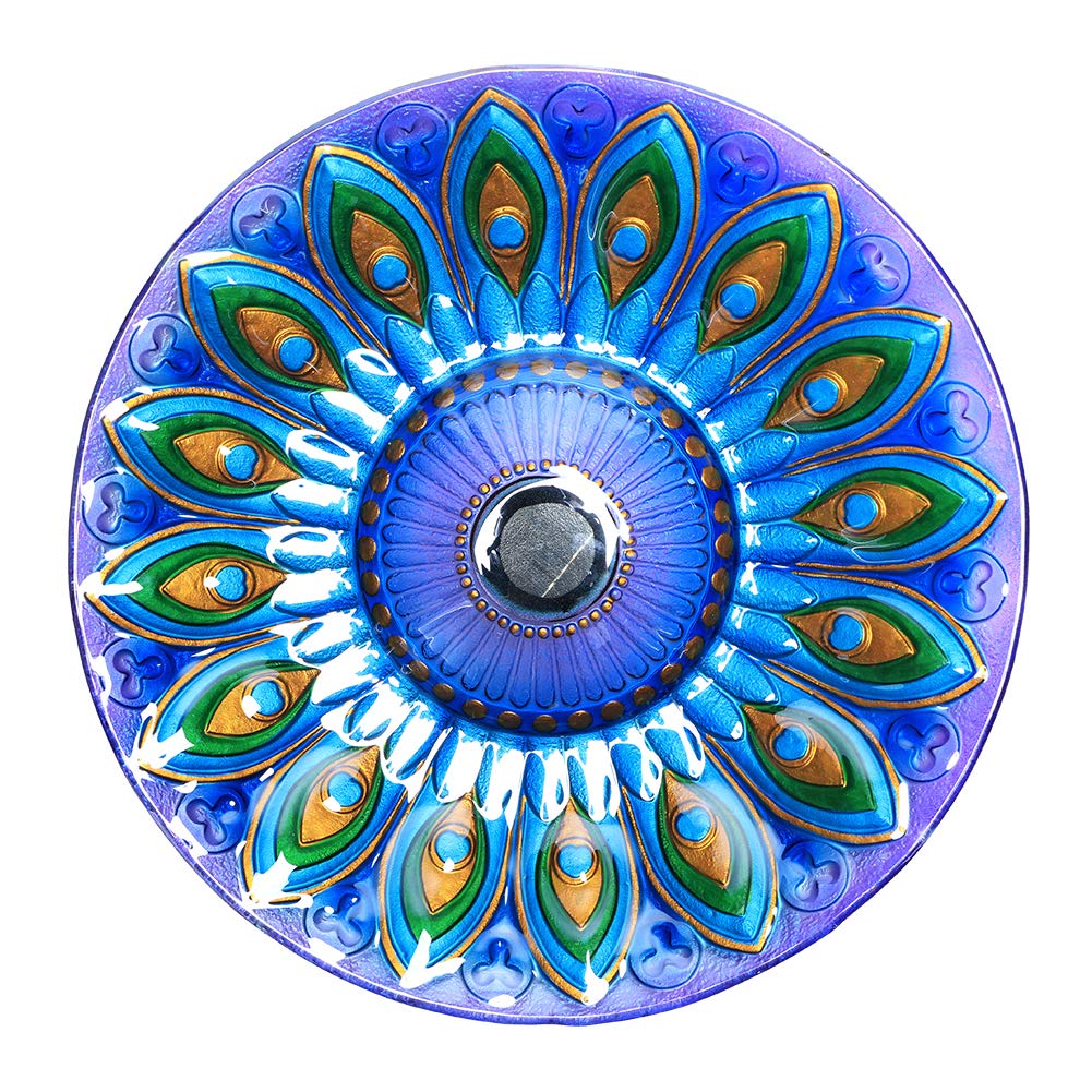 MUMTOP large-diameter glass birdbath invites more water and birds to visit.