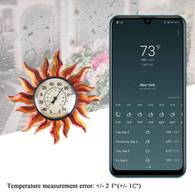 MUMTOP large-number outdoor dial thermometer designed for patio or yard use.
