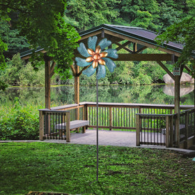 MUMTOP rustproof metal wind spinner designed for yard durability