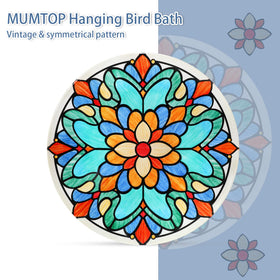 MUMTOP outdoor bird feeder and bath attracts visiting birds while they forage.