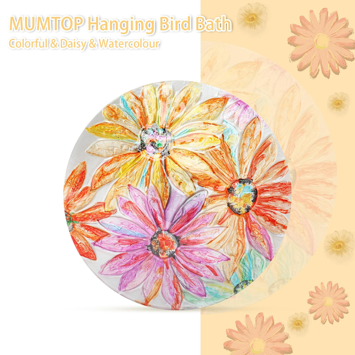 MUMTOP outdoor bird feeders in garden paired with bath