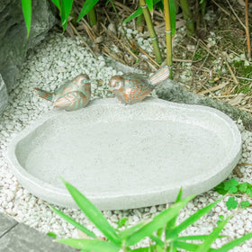MUMTOP outdoor birdbath decor stands on gardens, patios, or yards for a charming focal point