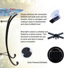 MUMTOP outdoor bird bath enhances garden decor and bird attraction