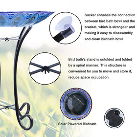 MUMTOP Peacock-design birdbath adds decorative charm to your yard.